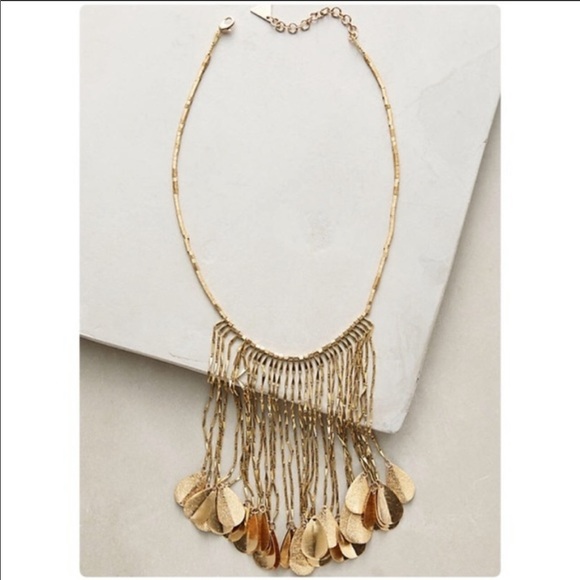 Anthropologie Jewelry - Anthropologie Serefina Rain Petal Bib Necklace